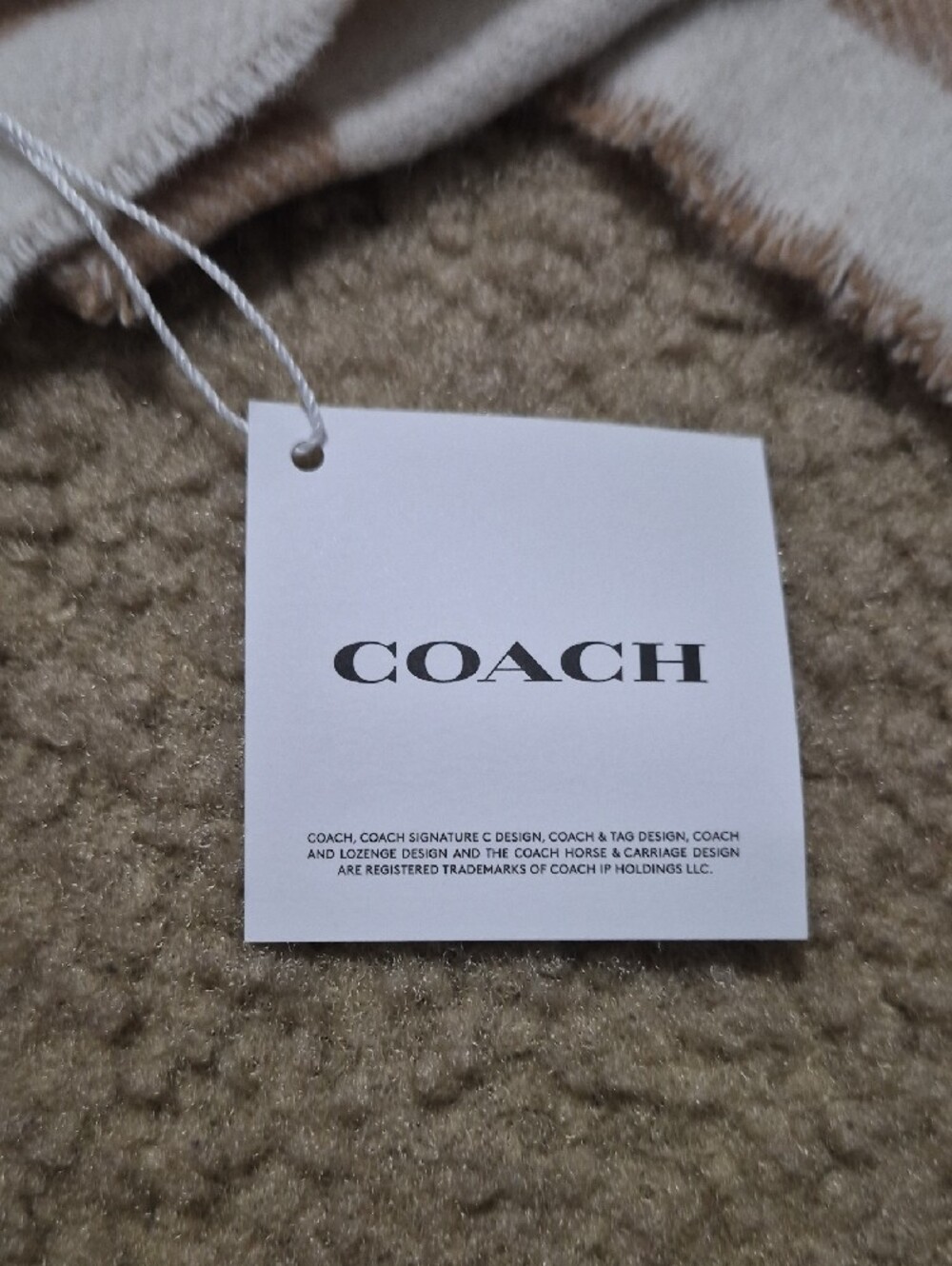 Coach Cream and Brown Patterned Poncho - Picture 2 of 7
